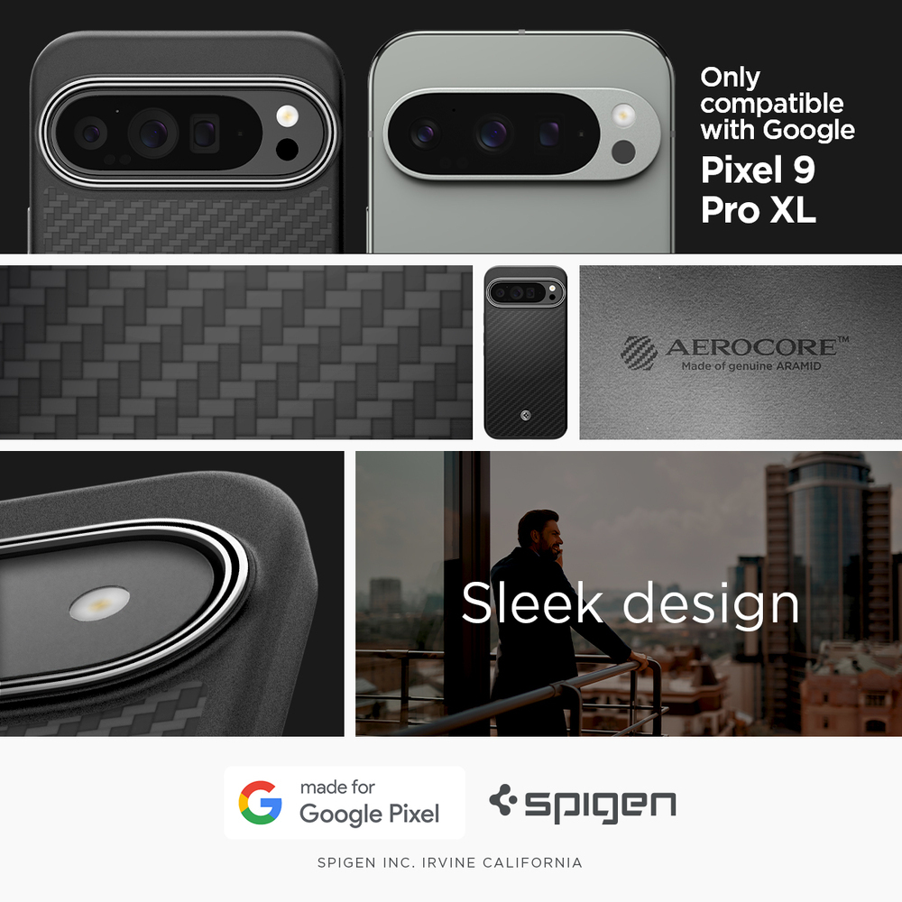 SPIGEN Enzo Aramid Case for Google Pixel 9 Pro XL [Colour:Black]