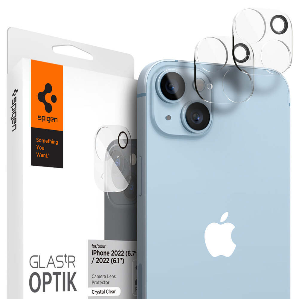 SPIGEN Optik GLAS.tR Slim Lens Screen Protector 2PCS for iPhone 14 / 14 Plus