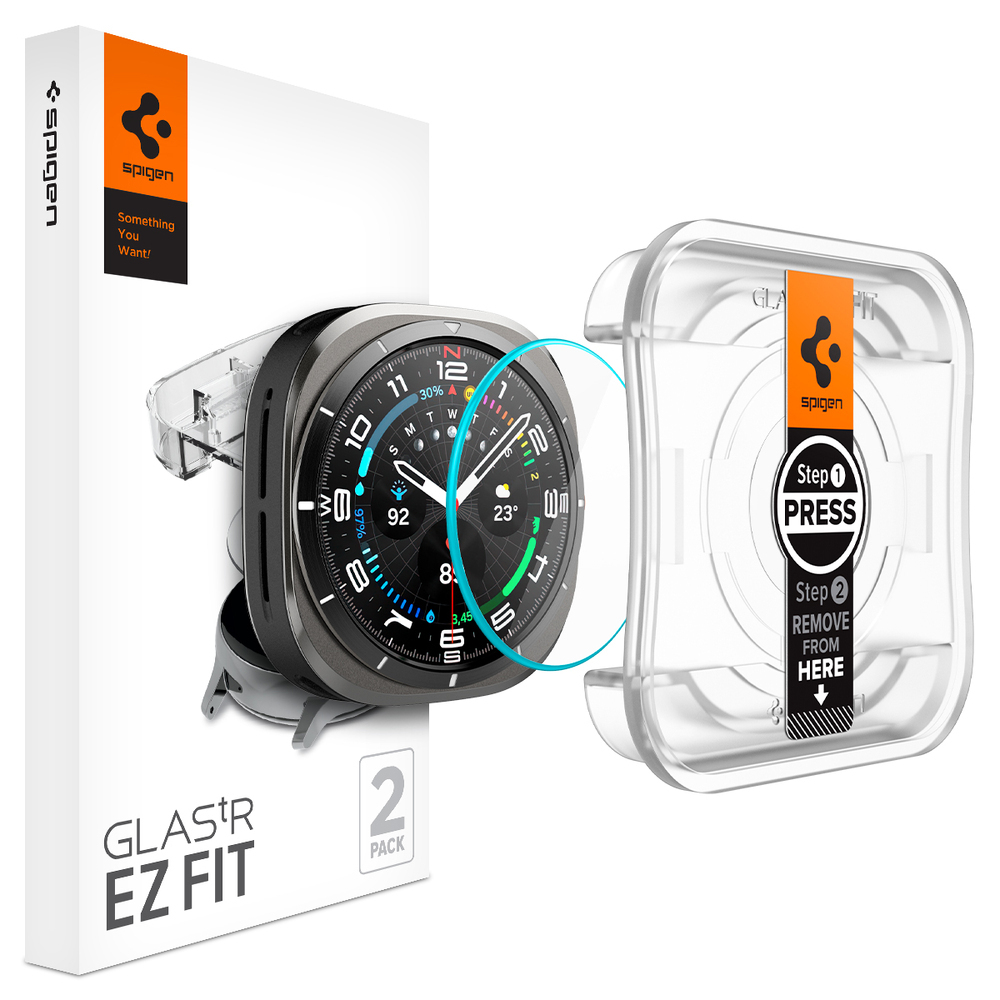 SPIGEN Glas.tR EZ Fit 2 Pcs Glass Screen Protector for Galaxy Watch Ultra 47mm