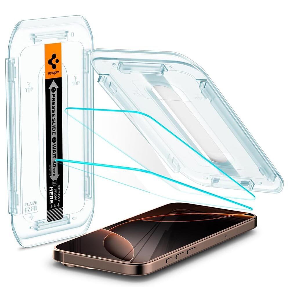 SPIGEN GLAS.tR EZ Fit 2 Pcs Glass for iPhone 16 Pro Max Screen Protector