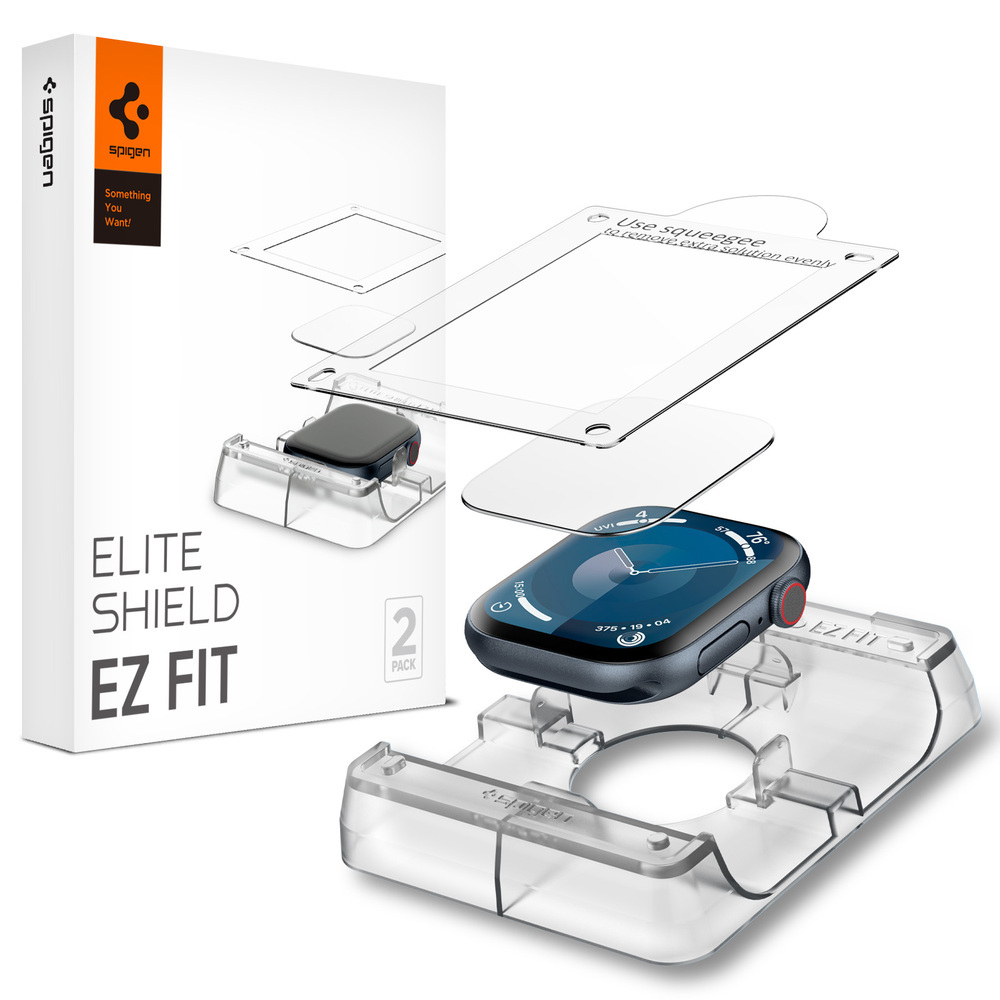 SPIGEN Elite Shield EZ Fit 2 Pcs for Apple Watch Series 10 46mm Screen Protector