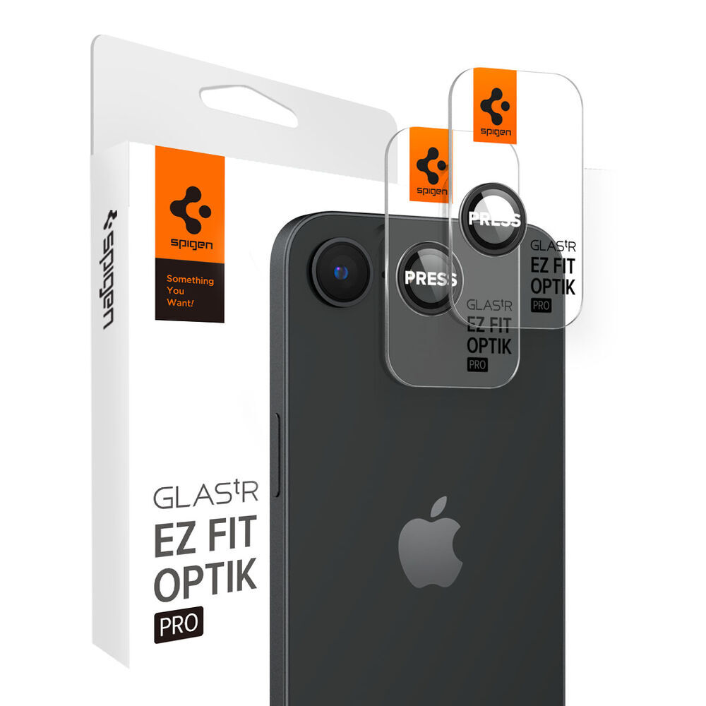 SPIGEN GLAS.tR EZ Fit Optik Pro 2PCS Glass for iPhone 16e Camera Lens Protector