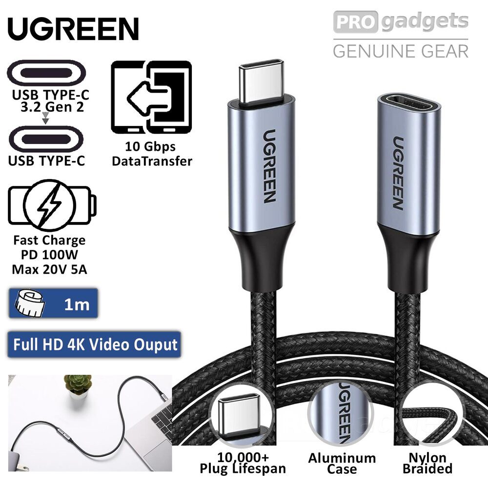 UGREEN 1m USB C Male to USB C Female Extension Cable