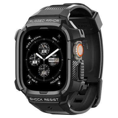 SPIGEN Rugged Armor Pro + Strap Band Case for Apple Watch Ultra 2 / 1 49mm [Colour:Black]