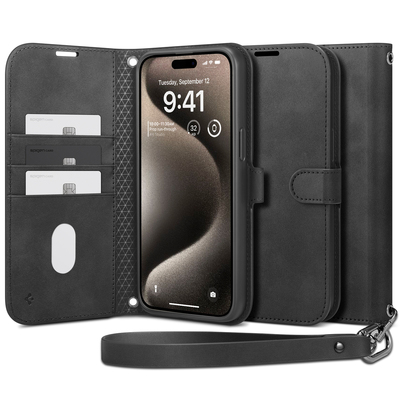 SPIGEN Wallet S Pro Case for iPhone 15 Pro Max [Colour:Black]