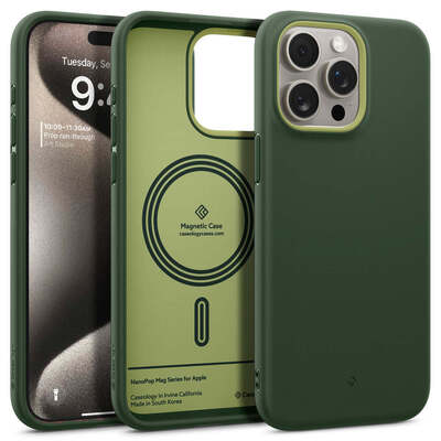 Caseology by SPIGEN Nano Pop Mag MagSafe Compatible Case for iPhone 15 Pro Max [Colour:Avo Green]