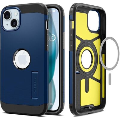 SPIGEN Tough Armor (MagFit) MagSafe Compatible Case for iPhone 15 Plus [Colour:Navy Blue]