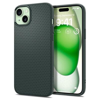 SPIGEN Liquid Air Case for iPhone 15 [Colour:Abyss Green]