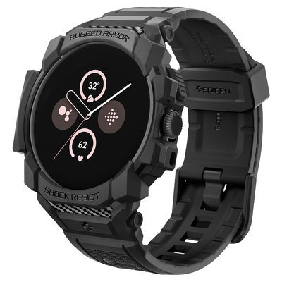 SPIGEN Rugged Armor Pro Case for Google Pixel Watch 3 45mm [Colour:Black]