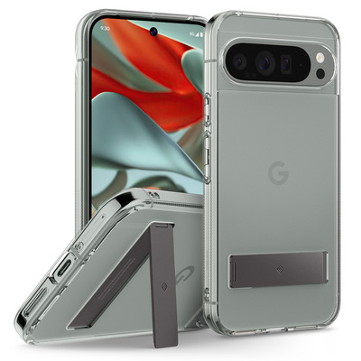 Caseology by SPIGEN Capella Kickstand Case for Google Pixel 9 Pro XL [Colour:Clear with Grey Kickstand]