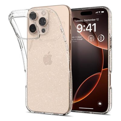 SPIGEN Liquid Crystal Glitter for iPhone 16 Pro Max Case [Colour:Crystal Quartz]