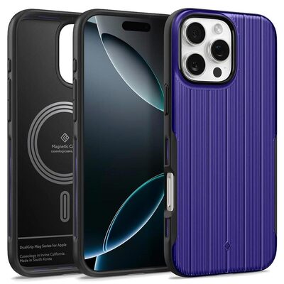 Caseology by SPIGEN Dual Grip Mag MagSafe Compatible for iPhone 16 Pro Max Case [Colour:Cobalt Blue]