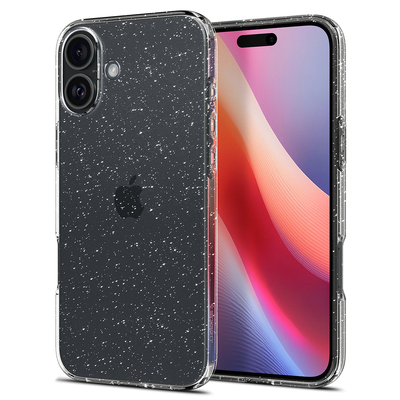 SPIGEN Liquid Crystal Glitter for iPhone 16 Plus Case [Colour:Crystal Quartz]