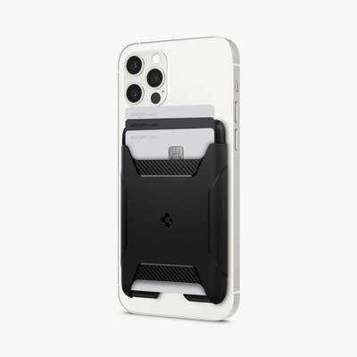 SPIGEN MagSafe Rugged Armor Wallet 3 Cards Holder (MagFit) for MagSafe / iPhone [Colour:Black]