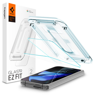 SPIGEN Glas.tR EZ Fit 2 Pcs Front Glass Screen Protector for Google Pixel 9 Pro Fold [Colour:Clear]