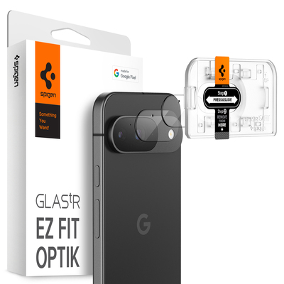 SPIGEN GLAS.tR EZ Fit Optik 2 Pcs Glass Lens Protector for Google Pixel 9 [Colour:Clear]