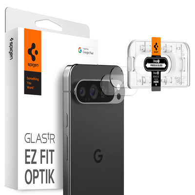 SPIGEN GLAS.tR EZ Fit Optik 2 Pcs Glass Lens Protector for Google Pixel 9 Pro [Colour:Clear]