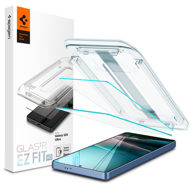 SPIGEN GLAS.tR EZ Fit HD 2PCS Glass for Galaxy S25 Ultra Screen Protector [Colour:Clear]