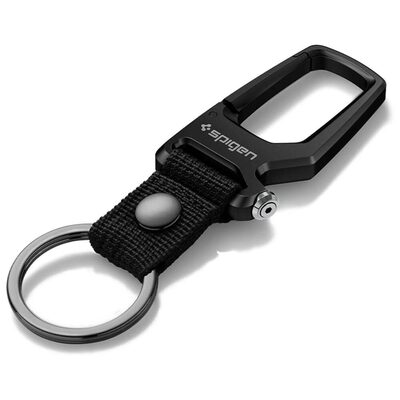 SPIGEN Carabiner With Keyring for Universal [Colour:Black]