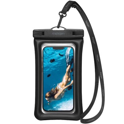 SPIGEN A610 Aqua Shield WaterProof Universal Phone Pouch Case [Colour:Black]