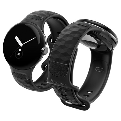 Caseology by SPIGEN Parallax Watch Band for Google Pixel Watch 3 41mm / 2 / 1 [Colour:Black]