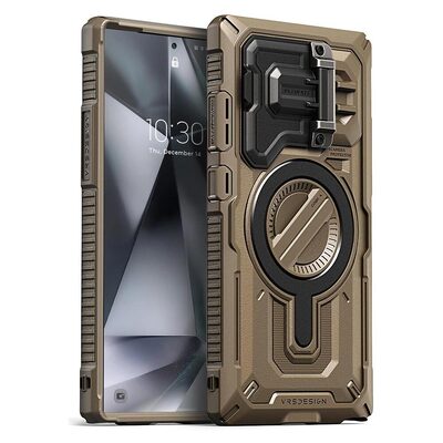 VRS DESIGN Terra Guard Ultimate MagSafe Compatible Case for Galaxy S24 Ultra [Colour:Khaki]