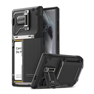 VRS DESIGN Damda Glide DuoGuard Case for Galaxy S24 Ultra [Colour:Black Groove]