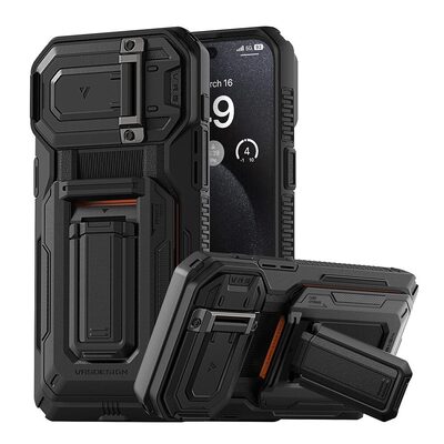 VRS DESIGN D-Wallet Origin Case for iPhone 15 Pro [Colour:Matte Black]