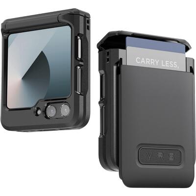 VRS DESIGN D-Wallet Pebble Case for Galaxy Z Flip 6 [Colour:Black/Black]