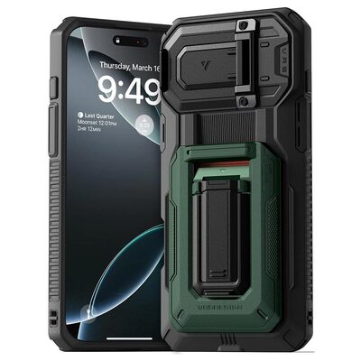 VRS DESIGN D-Wallet Origin Case for iPhone 16 Pro [Colour:Metallic Green]