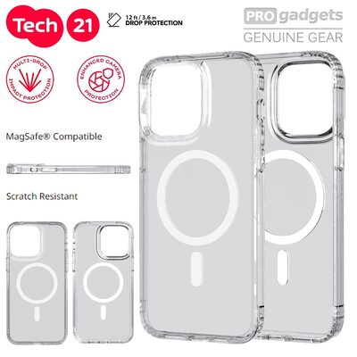 Tech21 Evo Clear with Magsafe Compatible Case for iPhone 14 Pro Max