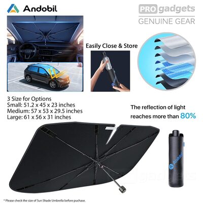 Andobil Windshield Sun Shade Car Umbrella - Small