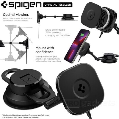 SPIGEN OneTap Pro 3 ITS35W-3 Black Dash Magnetic Car Mount (MagFit) for MagSafe Compatible Case / iPhone MagSafe Series