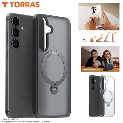 TORRAS UPRO Magnetic Ostand Spin MagSafe Compatible Case for Galaxy S25